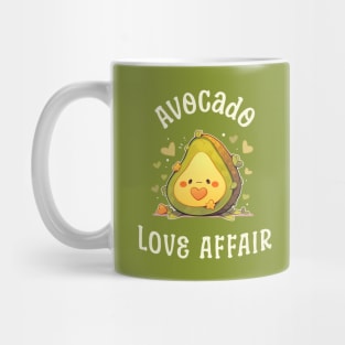 Avocado Love Affair: A Kawaii Love Affair Blossoms Mug